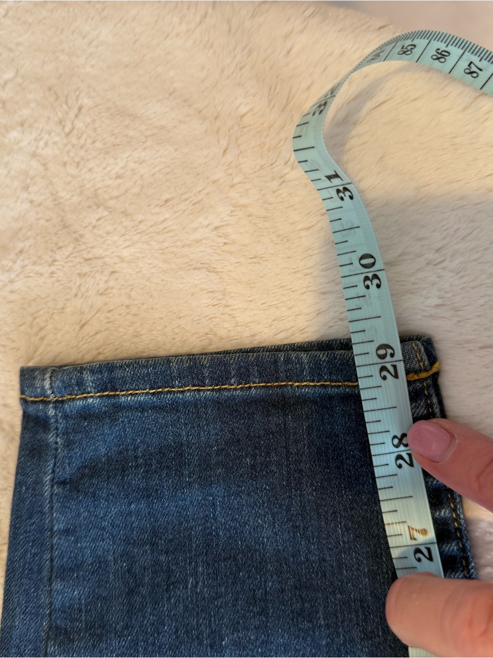 Yummie Blue Skinny Jeans Size 30 Stretch Mid Rise Slim Fit Denim Pants - Picture 8 of 9